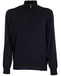Brunello Cucinelli - Cashmere Turtleneck Sweater With Zipper - Lyst