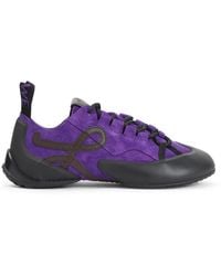 Loewe - Grip Suede And Leather Sneakers - Lyst
