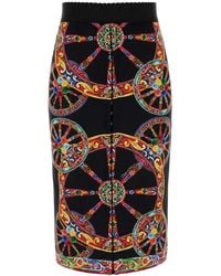 Dolce & Gabbana - Dolce & Gabbana Charmeuse Stampa Carretto - Lyst