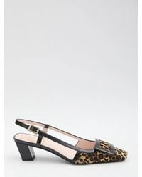 Roger Vivier - Belle Vivier Leopard Print Pony Skin Slingback - Lyst