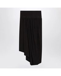 Alaïa - Alaia Ebony Fluid Jersey Skirt - Lyst