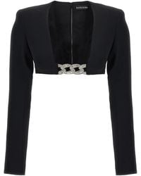David Koma - 3D Crystsal Chain And Square Neck' Top - Lyst