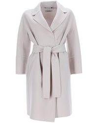 Max Mara - Wool Coat With Belt - Lyst