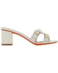 Santoni - Ciabattina Doppia Fibia - Lyst