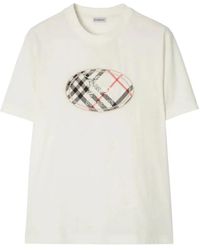 Burberry - Check Knight Stamp T-Shirt - Lyst