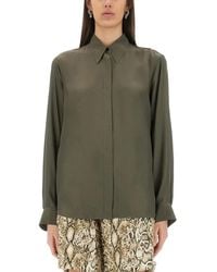 Dries Van Noten - Silk Blend Satin Shirt - Lyst