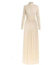 Zimmermann - Pleated Lace Long Sleeve Maxi Dress - Lyst