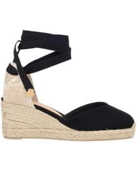 Castañer - Castañer Cotton Leather Heel - Lyst