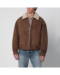 Salvatore Santoro - Coffee Shearling Jacket With Zip - Lyst