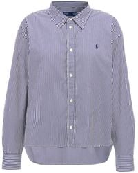 Polo Ralph Lauren - Striped And Logo Shirt - Lyst