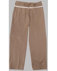 Maison Margiela - Trousers Wide-Leg Waxed Cotton - Lyst