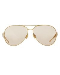 Bottega Veneta - Occhiale Da Sole Aviator "Sardine" - Lyst