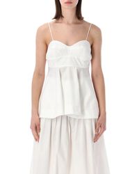 Rohe - Bustier Peplum Cotton Top - Lyst