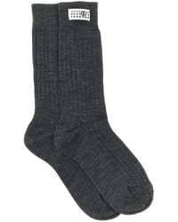 MM6 by Maison Margiela - 'Numeric Signature Mm6' Socks - Lyst