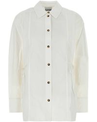 Ganni - Poplin Shirt - Lyst