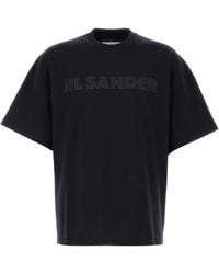 Jil Sander - Midnight Cotton Oversize T-Shirt - Lyst