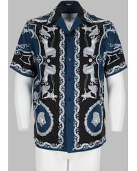 Versace - Multicolour Baroque Print Short-Sleeve Silk Shirt - Lyst