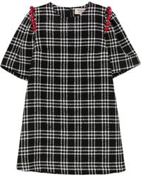 ALESSANDRO ENRIQUEZ - Checked Short Dress - Lyst
