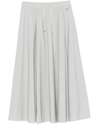 Herno - Drawstring Flared Maxi Skirt - Lyst