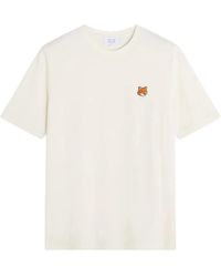 Maison Kitsuné - Maison Kitsuné Fox Head Cotton T-Shirt - Lyst