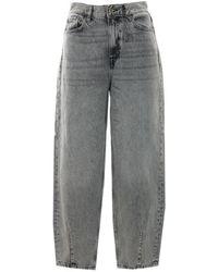 Liu Jo - Acid Wash Logo-Charm Trousers - Lyst