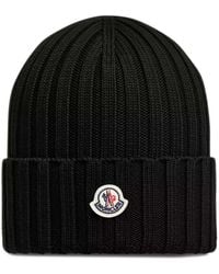 Moncler - Logo Wool Beanie - Lyst