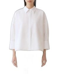 Fabiana Filippi - Cropped Poplin Shirt With Detail On The Back - Lyst