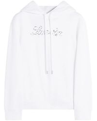 Lanvin - Hoodie Logo Manuscrit Brodé Clothing - Lyst