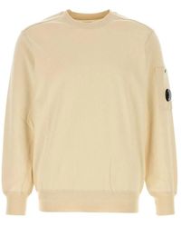 C.P. Company - Sand Cotton Sweater - Lyst