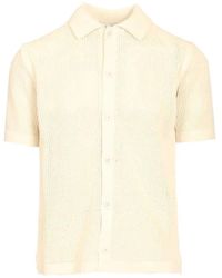 Maison Kitsuné - Maison Kitsuné Open Knit Short Sleeve Cardigan - Lyst