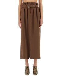 Dries Van Noten - Wool Skirt With Belt - Lyst