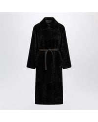 Blancha - Chocolate Belted Fur Coat - Lyst