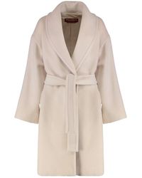 Max Mara - Wool And Alpaca Coat With Belt - Lyst