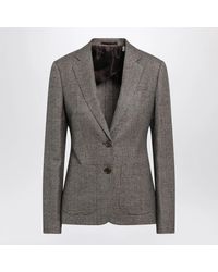 Burberry - Prince Of Wales Woolblend Singlebreasted Jacket - Lyst