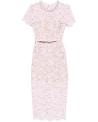 Self-Portrait - Lace Midi Dress - Lyst