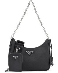 Prada - Bandoliera Saffiano Leather Shoulder Bag - Lyst