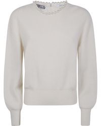Essentiel Antwerp - Chunky-Knit Lurex Detailed Cardigan - Lyst
