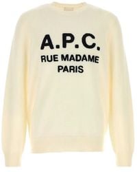 A.P.C. - Cream Wool Maurice Sweater - Lyst