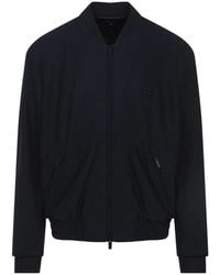 Giorgio Armani - Dark Blouson Jacket - Lyst