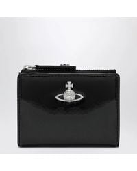 Vivienne Westwood - Slim Flap Card Holder With Crystal-Embellished Orb Bas Relief - Lyst