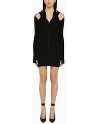 ANDREADAMO - Andreadamo Ribbed Mini Dress With Cut-Out - Lyst