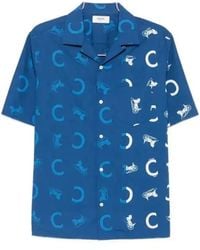 Celine - Printed Short-Sleeve Shirt - Lyst