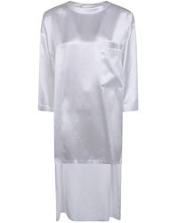 DARKPARK - "Tara" Satin Asymmetric Shirt - Lyst