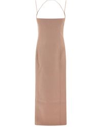 The Attico - Gabardine Midi Dress - Lyst