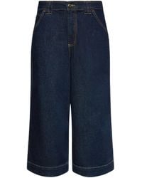 Elena Miro - Cropped Wide Leg Jeans - Lyst