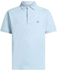 Etro - Tonal Paisley Print Polo Shirt - Lyst