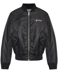 Off-White c/o Virgil Abloh - Script Nyl Varsity Bomber - Lyst