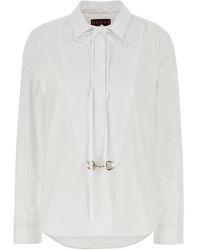 Gucci - Cotton Poplin Shirt With Horsebit - Lyst