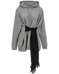 MM6 by Maison Margiela - Hoodie Dress With Gloves - Lyst