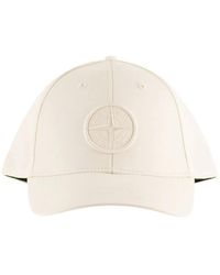 Stone Island - Cap With Embroidered Compass Logo - Lyst